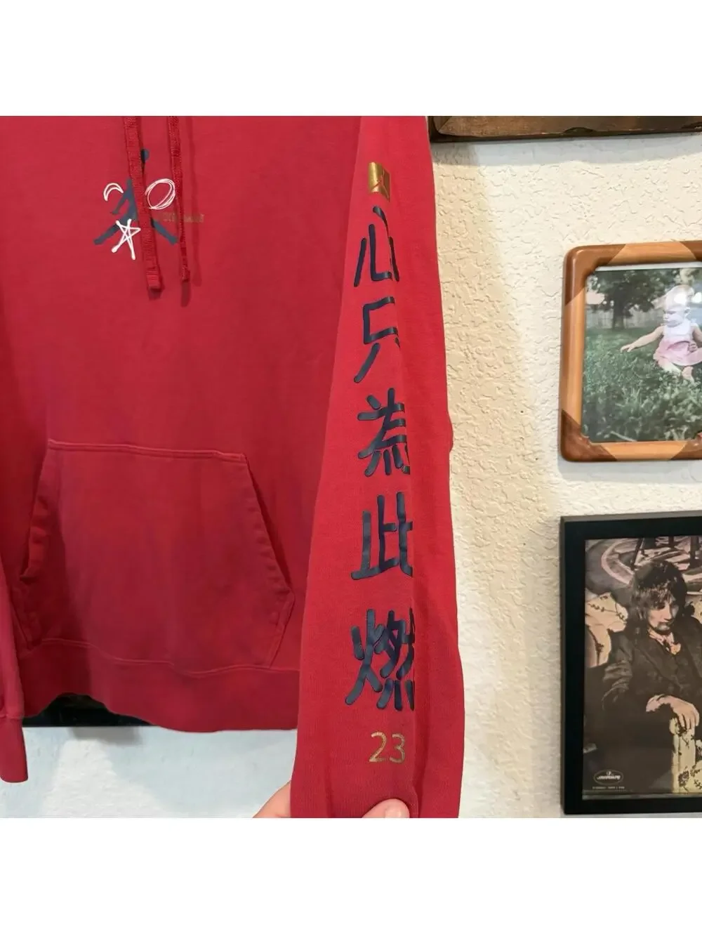 Nike‎ Air Jordan Legacy FIBA RARE Red Basketball Hoodie Men's Size Medium